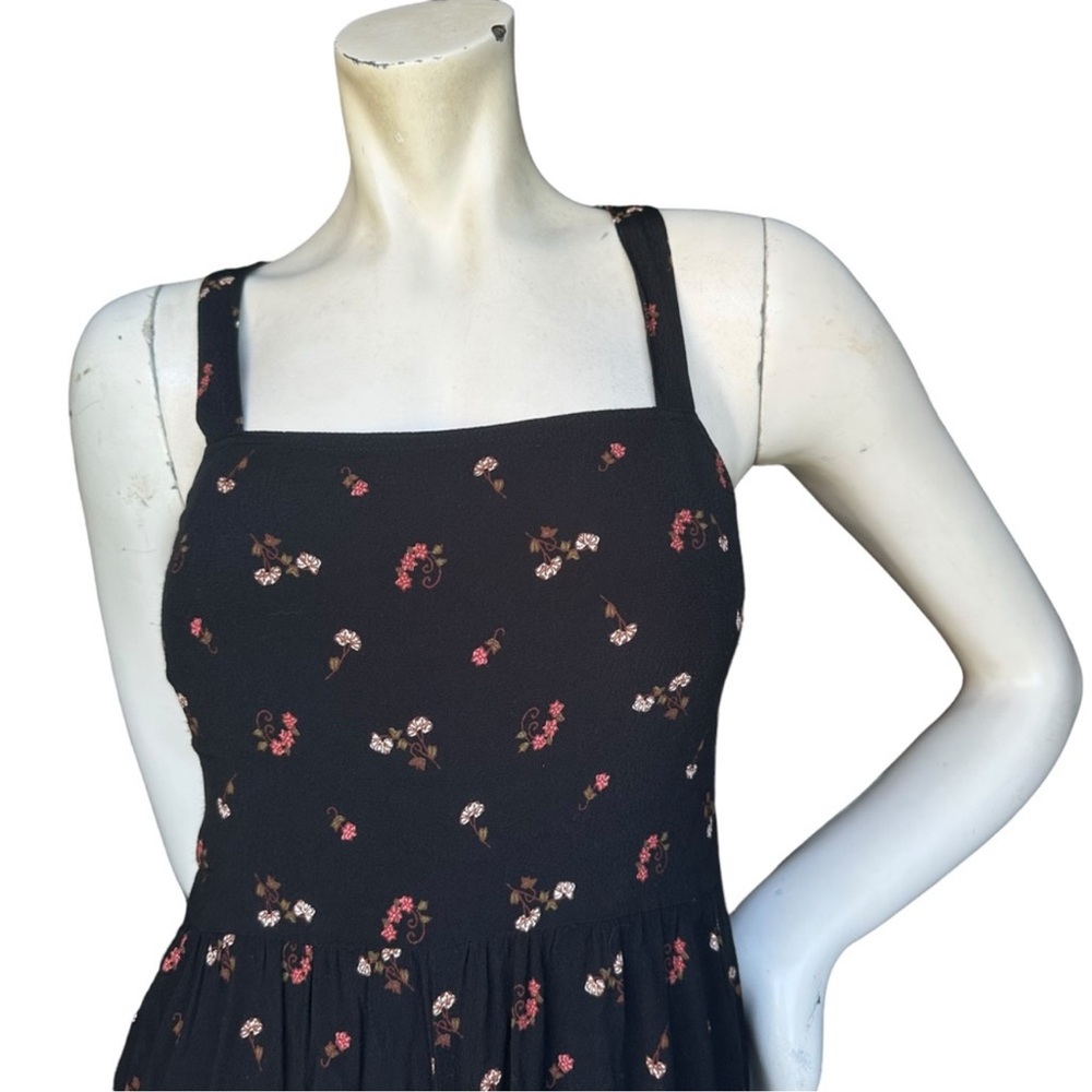 Madewell Smocked Cropped Wide Leg Jumpsuit Floral… - image 3